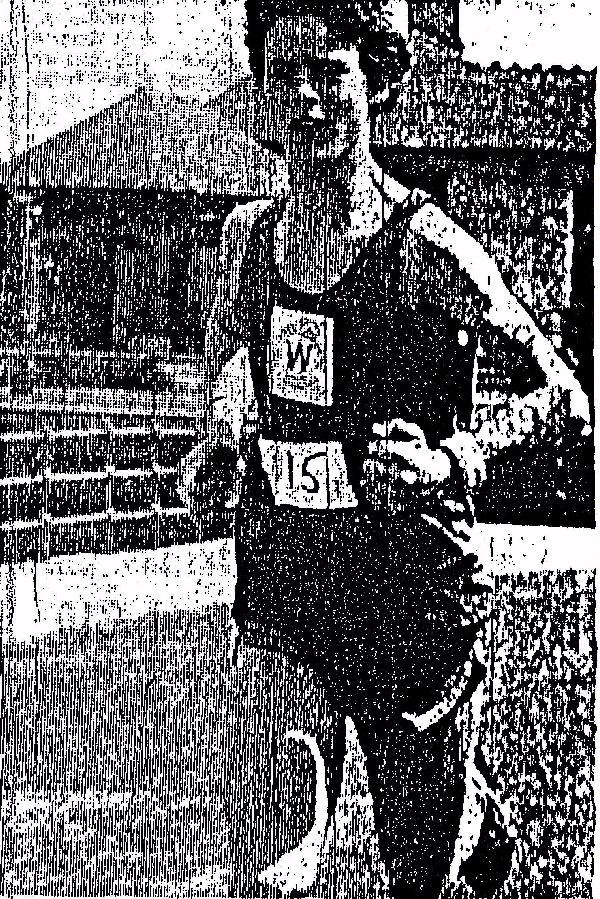 Rob Heap, of Wallasey Athletic Club, comes in to finish for the club's A team, which won the four by two-mile race during the Wirral Festival of Sport road relays