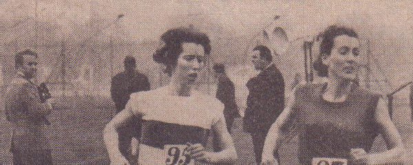 Barbara Banks (97) and Jane Perry (95), Lillian Board 96), at West London Stadium on 10th May 1970.