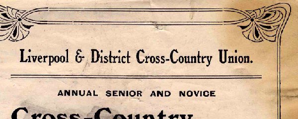Liverpool and District Cross Country Union Programme from Saturday March 21st 1914 at Wirral Show Grounds, Bebington