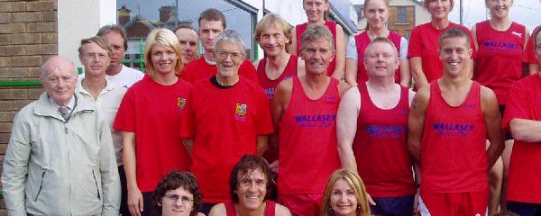 Members of Wallasey Athletic who are running in the Tunnel 10K as part of a series of events to commemorate the club's centenary