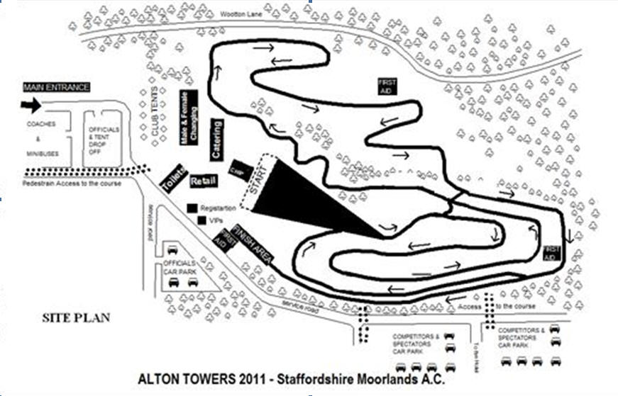 Alton Towers Course Map