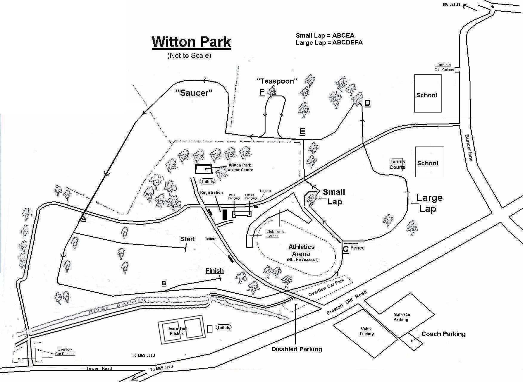 Witton Park Course Map