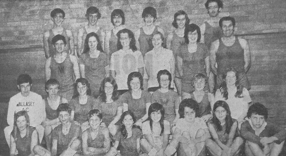 Members of Wallasey Athletic Club take time off from one of their regular indoor training session at the club's Leasowe Road headquarters.