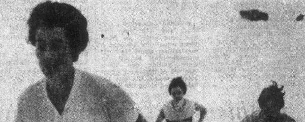 Barbara Banks on her way to victory in the Northern Women's League Cross-Country Race at Rochdale