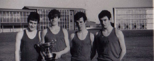 Youth team - Winners of the West Lancashire Championships on 28/01/1968, Brian Knox, Dave Lockley, Johnny Jones and Melvyn Schless