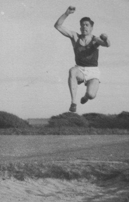 Len Jumping at Wirral Grammar School